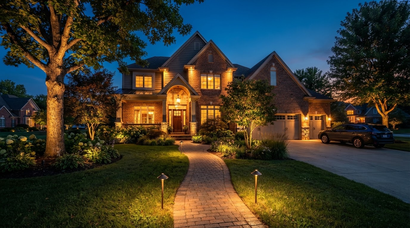 Curb appeal that lasts after sunset in South Monroe. in South Monroe, MI
