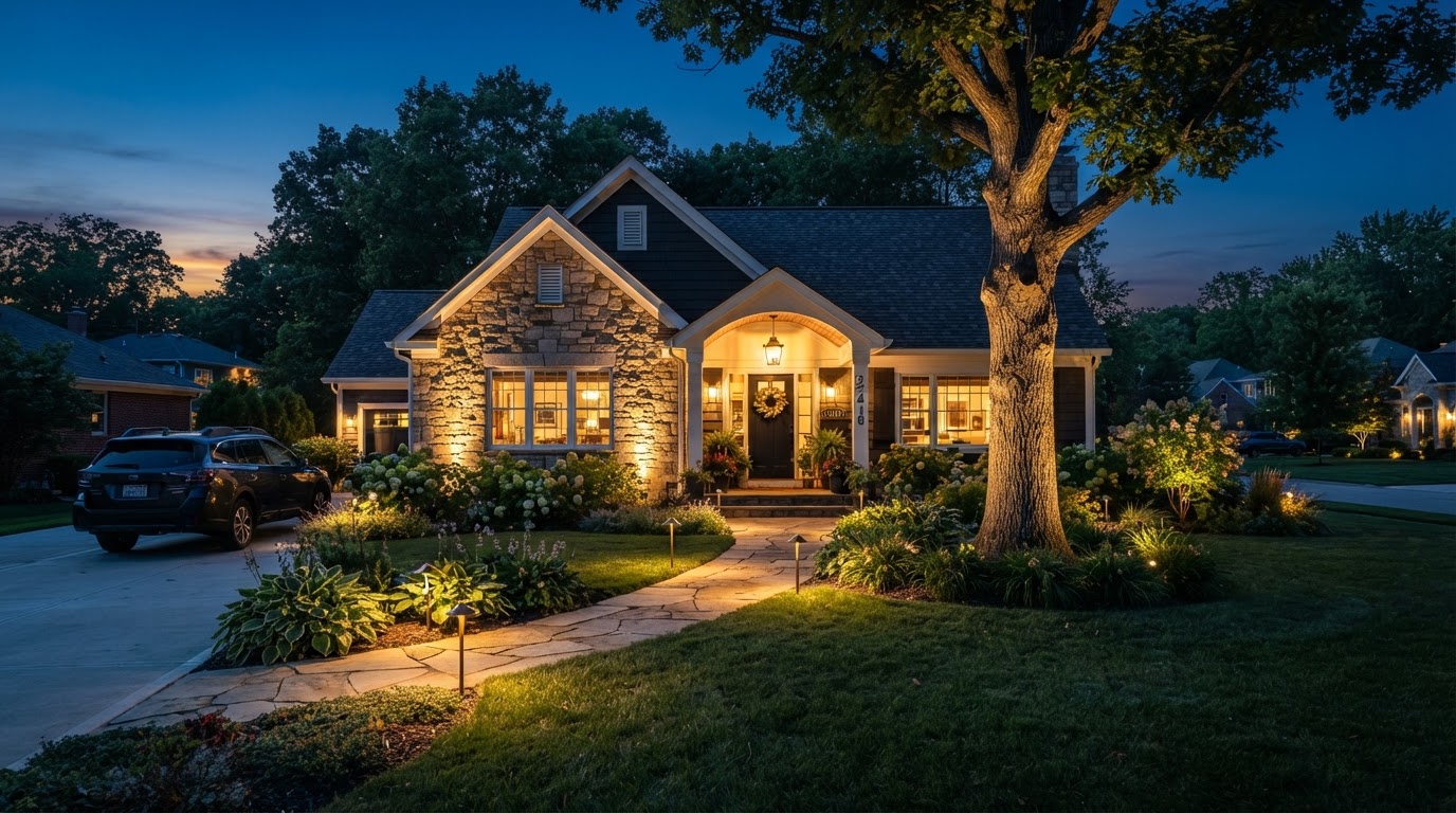 Curb appeal that lasts after sunset in Flat Rock. in Flat Rock, MI